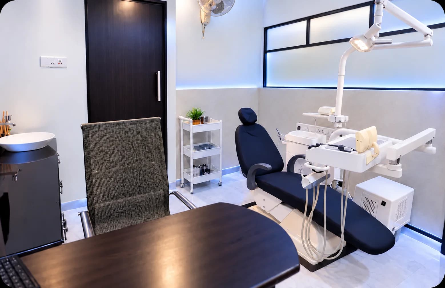Modern treatment room at The Swish Dentistry